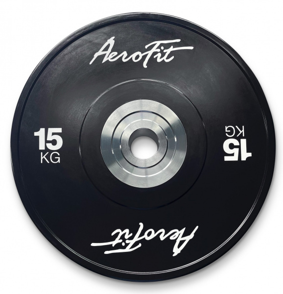 Aerofit AFBD 15 кг бамперные диски для кроссфита, черные