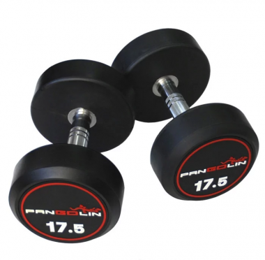 Круглые обрезиненные гантели Pangolin Fitness DB145B - (от 2,5 до 50кг.)