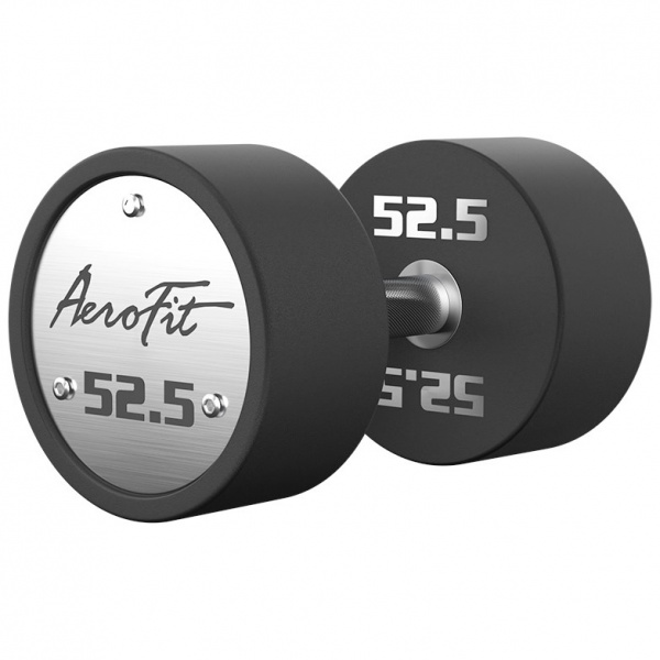Набор полиуретановых гантелей AeroFit, 52,5-60 кг, 4 пары, шаг 2,5 кг