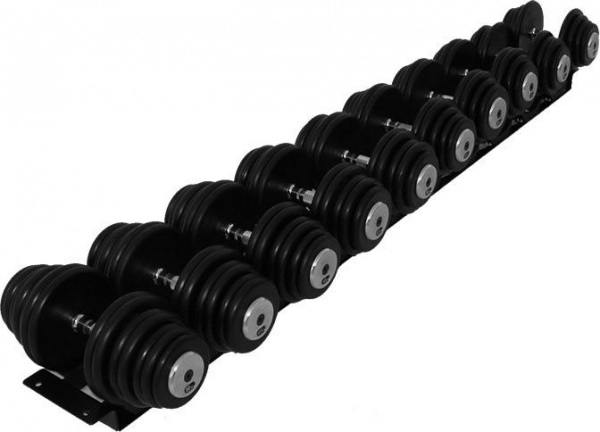 Гантельный ряд ZSO 27,5 кг - 50 кг (10 пар), шаг 2,5 кг, Basic