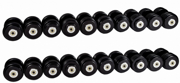 Гантельный ряд ZSO 27,5 кг - 50 кг (10 пар), шаг 2,5 кг, Basic